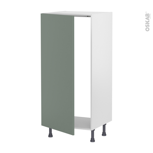 Colonne de cuisine N°27 Armoire frigo encastrable <br />HELIA Vert, 1 porte, L60 x H125 x P58 cm 