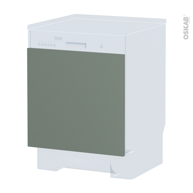 Porte lave vaisselle Intégrable N°16 <br />HELIA Vert, L60 x H57 cm 
