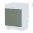 #Porte lave vaisselle Intégrable N°16 <br />HELIA Vert, L60 x H57 cm 