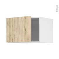 Meuble de cuisine - Haut ouvrant - IKORO Chêne clair - 1 porte - L60 x H41 x P58 cm