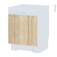 Porte lave vaisselle - Intégrable N°16 - IKORO Chêne clair - L60 x H57 cm