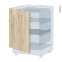Porte frigo sous plan - Intégrable N°21 - IKORO Chêne clair - L60 x H70 cm