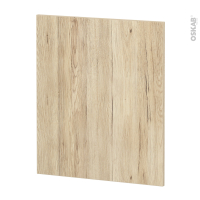 Finition cuisine - Habillage arrière îlot N°95 - IKORO Chêne clair  - Avec sachet de fixation - L60 x H70 x Ep 1,6 cm