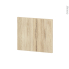 #Façades de cuisine - Face tiroir N°9 - IKORO Chêne clair - L40 x H35 cm