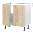 #Meuble de cuisine - Sous évier - IKORO Chêne clair - 2 portes - L80 x H70 x P58 cm