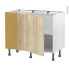 #Meuble de cuisine - Angle bas réversible - IKORO Chêne clair - 1 porte N°21 L60 cm - L100 x H70 x P58 cm