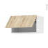 #Meuble de cuisine - Haut abattant - IKORO Chêne clair - 1 porte - L60 x H35 x P37 cm