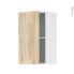 #Meuble de cuisine Haut ouvrant <br />IKORO Chêne clair, 1 porte, L40 x H70 x P37 cm 