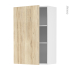 #Meuble de cuisine Haut ouvrant <br />IKORO Chêne clair, 1 porte, L60 x H92 x P37 cm 