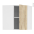 #Meuble de cuisine - Angle haut - IKORO Chêne clair - 1 porte N°19 L40 cm - L65 x H70 x P37 cm