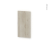 #Finition cuisine Joue N°30 <br />IKORO Chêne clair, Avec sachet de fixation, A redécouper, L37 x H41 x Ep.1.6 cm 