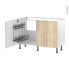 #Meuble de cuisine Sous évier <br />IKORO Chêne clair, 2 portes lessiviel, L120 x H70 x P58 cm 