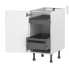 #Meuble de cuisine - Bas - IKORO Chêne clair - 2 tiroirs à l'anglaise - L40 x H70 x P58 cm