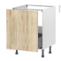 #Meuble de cuisine - Sous évier - IKORO Chêne clair - 1 porte coulissante - L60 x H70 x P58 cm