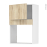 #Meuble de cuisine - Haut MO encastrable niche 38 - IKORO Chêne clair - 1 porte - L60 x H92 x P37 cm