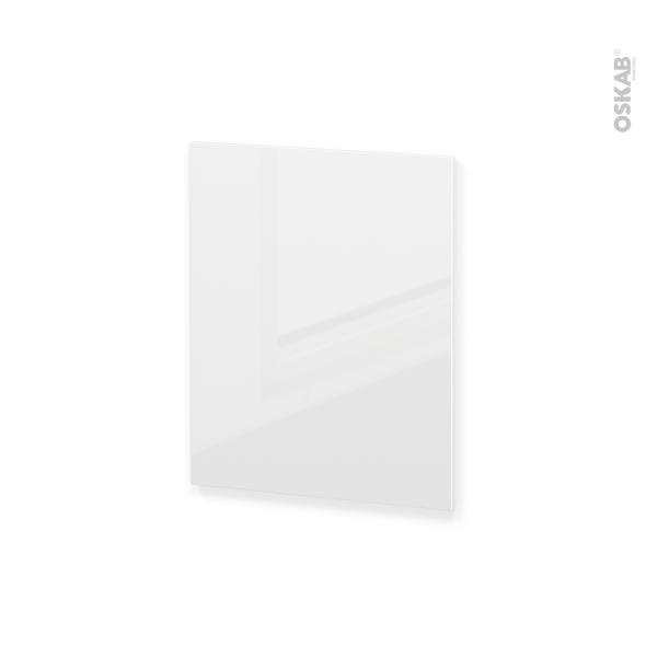 Finition cuisine - Joue N°29 - IPOMA Blanc brillant - Avec sachet de fixation - L58 x H70 x Ep.1.6 cm