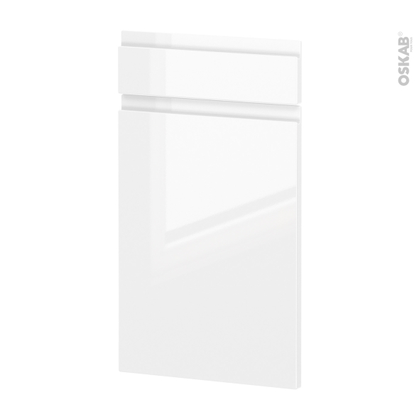 Façades de cuisine - 1 porte 1 tiroir N°51 - IPOMA Blanc brillant - L40 x H70 cm