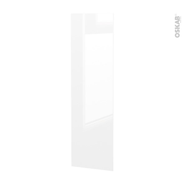 Finition cuisine - Joue N°88 - IPOMA Blanc brillant  - Avec sachet de fixation - L58 x H195 x Ep 1,6 cm