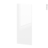 #Finition cuisine - Joue N°32 - IPOMA Blanc brillant - Avec sachet de fixation - L37 x H92 x Ep.1.6 cm