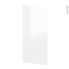 #Finition cuisine - Joue N°33 - IPOMA Blanc brillant - Avec sachet de fixation - L58 x H125 x Ep.1.6 cm