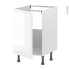 #Meuble de cuisine Sous évier <br />IPOMA Blanc brillant, 1 porte, L50 x H70 x P58 cm 
