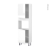 #Colonne de cuisine N°2121 - Four encastrable niche 45  - IPOMA Blanc brillant - 2 portes - L60 x H195 x P37 cm