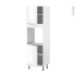 #Colonne de cuisine N°1621 - Four encastrable niche 60 - IPOMA Blanc brillant - 2 portes - L60 x H195 x P58 cm