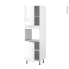 #Colonne de cuisine N°2121 - Four encastrable niche 45  - IPOMA Blanc brillant - 2 portes - L60 x H195 x P58 cm