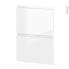 #Façades de cuisine - 2 tiroirs N°52 - IPOMA Blanc brillant - L40 x H70 cm