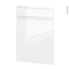 #Façades de cuisine - 1 porte 1 tiroir N°54 - IPOMA Blanc brillant - L50 x H70 cm