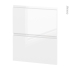 #Façades de cuisine - 2 tiroirs N°57 - IPOMA Blanc brillant - L60 x H70 cm