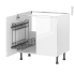 #Meuble de cuisine - Sous évier - IPOMA Blanc brillant - 2 portes lessiviel - L80 x H70 x P58 cm