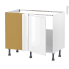 #Meuble de cuisine - Angle sous évier réversible - IPOMA Blanc brillant - 1 porte N°20 L50 cm - L100 x H70 x P58 cm