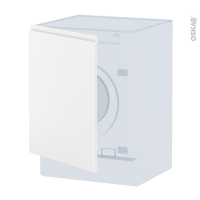 Porte lave linge - à repercer N°21 - IPOMA Blanc mat - L60 x H70 cm