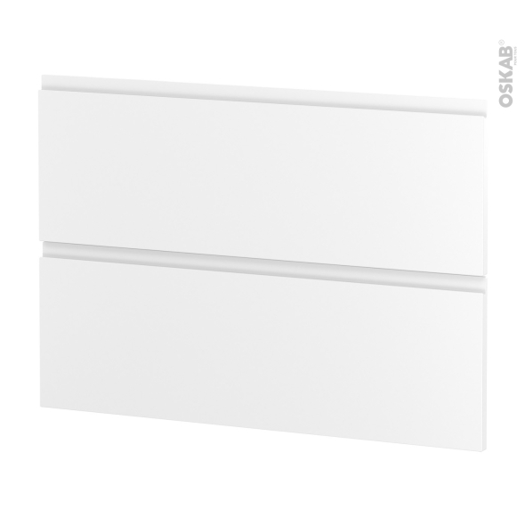 Façades de cuisine - 2 tiroirs N°61 - IPOMA Blanc mat - L100 x H70 cm