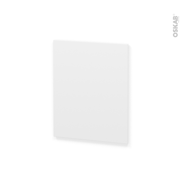 Finition cuisine - Joue N°29 - IPOMA Blanc mat - Avec sachet de fixation - A redécouper - L58.4 x H57 x Ep.1.6 cm