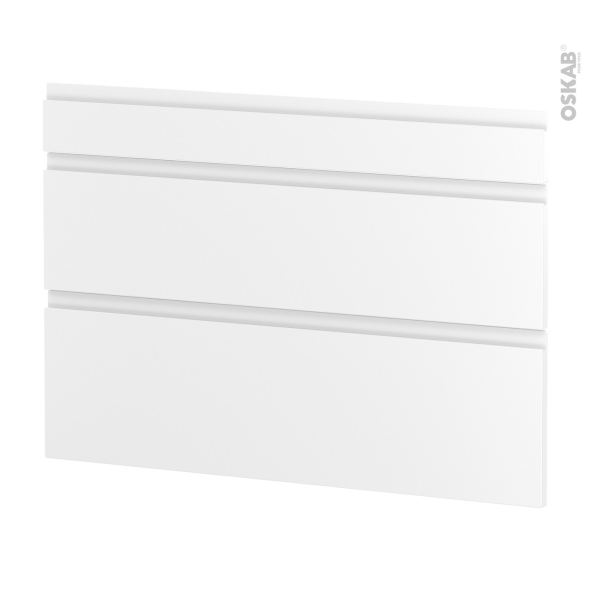 Façades de cuisine - 3 tiroirs N°75 - IPOMA Blanc mat - L100 x H70 cm