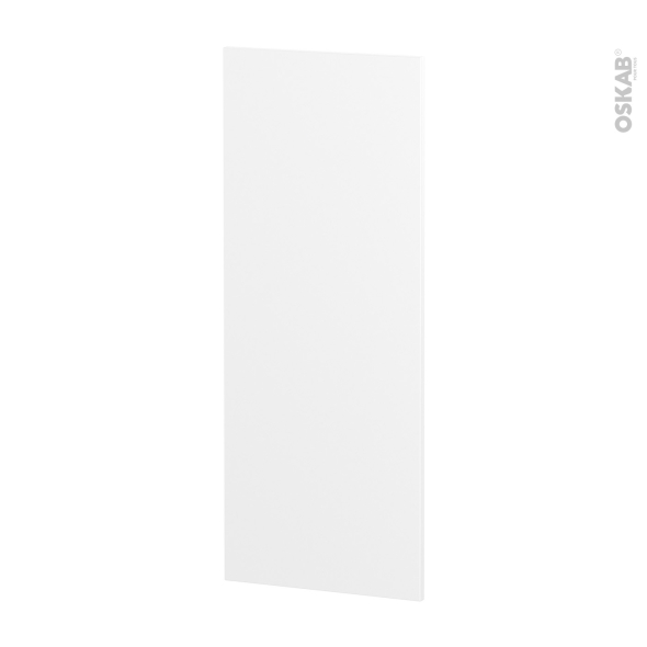 Finition cuisine - Joue N°32 - IPOMA Blanc mat - Avec sachet de fixation - L37.4  x H92 x Ep.1.6 cm