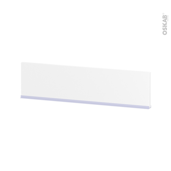 Plinthe de cuisine - IPOMA Blanc mat - avec joint d'étanchéité - L220xH15,5