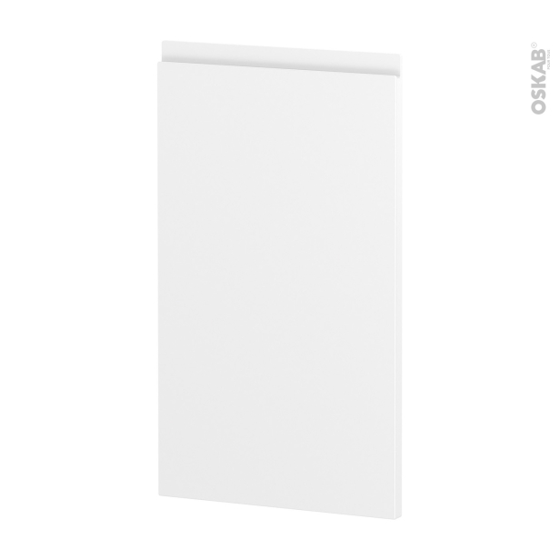 Façades de cuisine Porte N°85 angle <br />IPOMA Blanc mat, L38,8 x H70 cm 