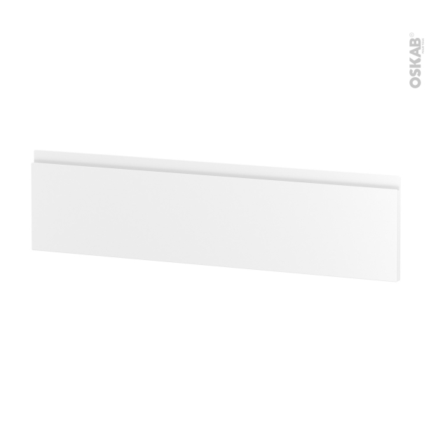 Façades de cuisine Face tiroir N°41 <br />Ipoma Blanc Mat, L100 x H25 cm 
