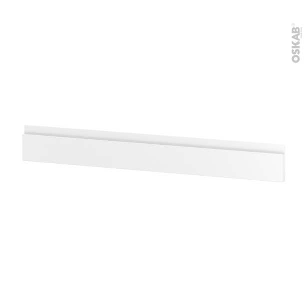 Façades de cuisine Face tiroir N°43 <br />Ipoma Blanc Mat, L100 x H13 cm 