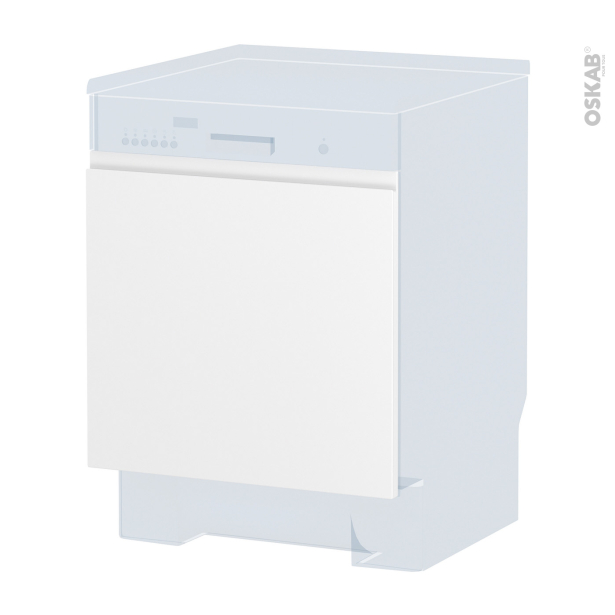Porte lave vaisselle Intégrable N°16 <br />IPOMA Blanc mat, L60 x H57 cm 