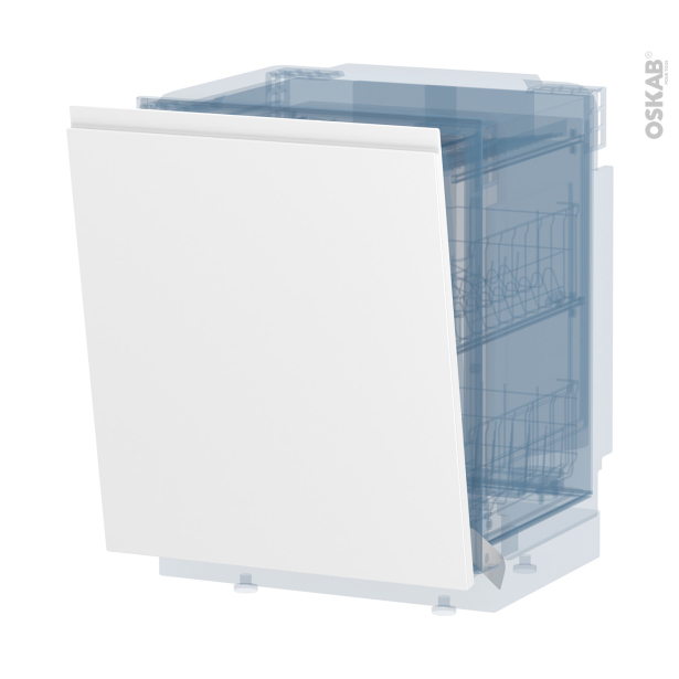 Porte lave vaisselle Full intégrable N°21 <br />IPOMA Blanc mat, L60 x H70 cm 