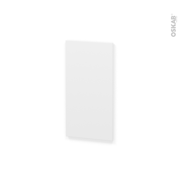 Finition cuisine Joue N°30 <br />IPOMA Blanc mat, Avec sachet de fixation, L37,4 x H70 x Ep.1,6 cm 