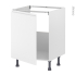 #Meuble de cuisine - Sous évier - IPOMA Blanc mat - 1 porte - L60 x H70 x P58 cm