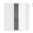 #Meuble de cuisine - Angle haut - IPOMA Blanc mat - 1 porte N°86 L38,8 cm - L65 x H92 x P37 cm