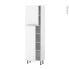 #Colonne de cuisine N°2127 - Armoire étagère - IPOMA Blanc mat - 2 portes - L60 x H195 x P37 cm