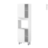#Colonne de cuisine N°2121 - Four encastrable niche 45  - IPOMA Blanc mat - 2 portes - L60 x H195 x P37 cm