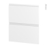 #Façades de cuisine - 2 tiroirs N°57 - IPOMA Blanc mat - L60 x H70 cm
